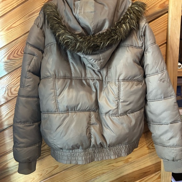 Y2K Puffer Jacket with Faux Fur Hood